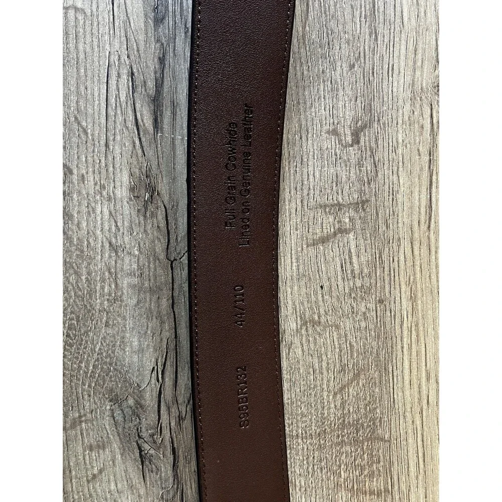 Roundtree & Yorke Black Full Grain Cowhide Dress Belt - Men's Size 44/110